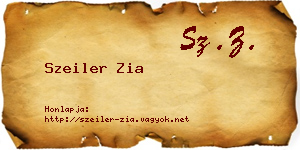 Szeiler Zia névjegykártya